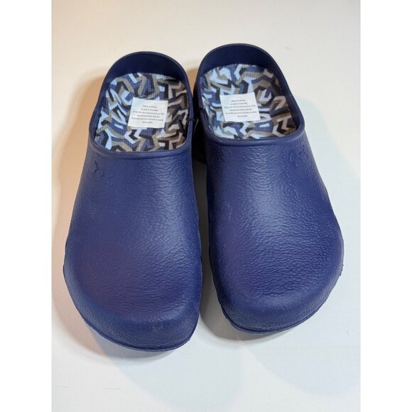 Gardenline mens Garden Clogs Size 9-10 Easy-Clean Blue Removable Patterned Inso - Picture 6 of 12